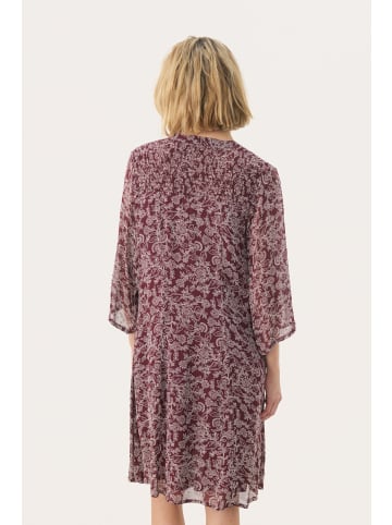 PART TWO Kleid ElkaPW Gerade Passform in Tawny Port Wallpaper Flower