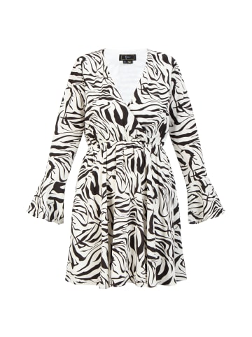 faina Kleid  - Zebraprint in Weiss Schwarz