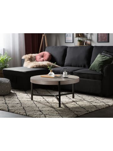 Beliani Couchtisch BONITA in Braun/Schwarz - (W) 70 x (H) 42 x (L) 70 cm