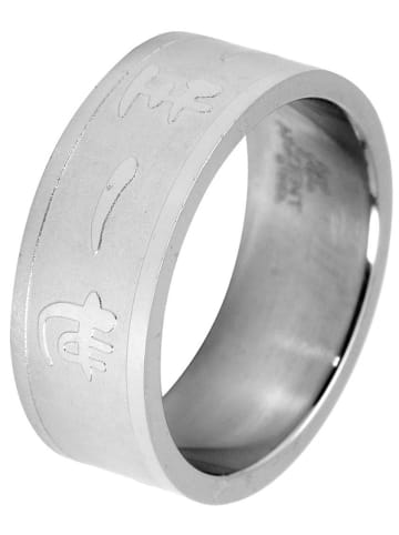 Adeliás Unisex Ring aus Edelstahl in silber