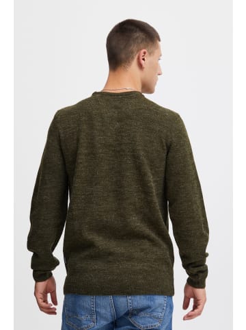 BLEND Strickpullover BHPullover 20716804  Basic Strickpullover mit Logo-Label in oliv