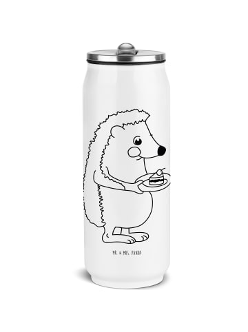 Mr. & Mrs. Panda sport trinkflasche Igel Kuchenstück ohne Spruch in Weiß