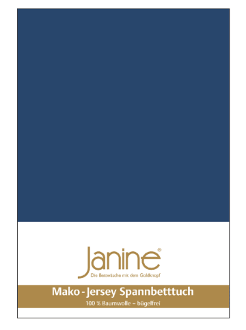 Janine Spannbetttuch Mako Feinjersey in marine