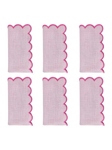 Butlers Serviette SUMMER CHEER 6er-Set in Pink