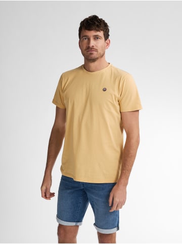 Petrol Industries T-Shirt mit Logo Windward in Gelb