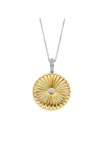 Ti Sento Milano Kette "Medallion mit Zirkonia vergoldet" in Gold