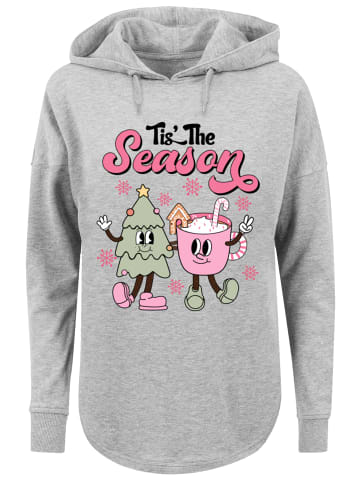 F4NT4STIC Oversized Hoodie Tis The Season Tree Cocoa in grau