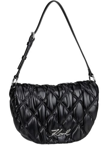 Karl Lagerfeld Handtasche K/Signature Kuilt Flap SHB in Black