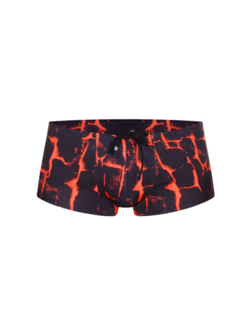 Oboy Beach-Pants B54 in schwarz/orange