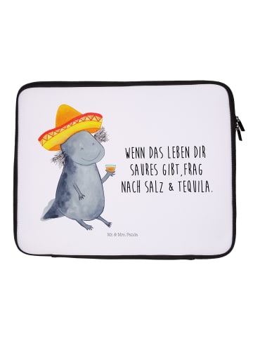 Mr. & Mrs. Panda Notebook Tasche Axolotl Tequila mit Spruch in Weiß