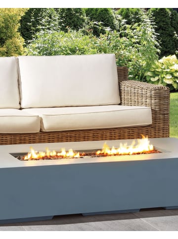 Beliani Feuerstelle für Gas PAVO in Grau - (W) 143 x (H) 31 x (L) 71 cm