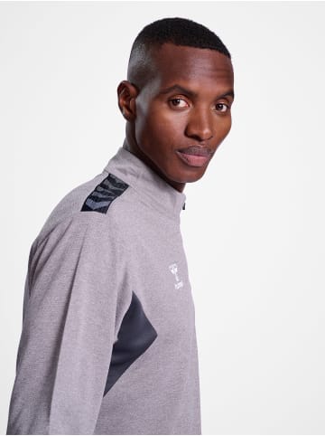 Hummel Halbreißverschluss Sweatshirt Hmlauthentic Multisport Herren in GREY MELANGE