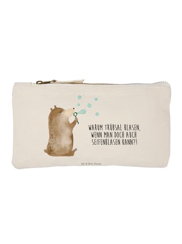 Mr. & Mrs. Panda Schminktasche Bär Seifenblasen mit Spruch in Weiß
