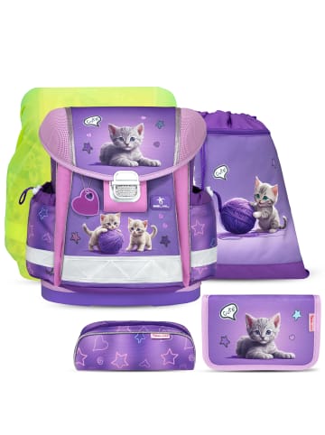 Belmil Classy Little Kittens Schulranzen Set 5 teilig mit extra Regenschutz