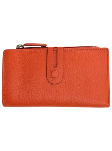 Florence Geldbörse Leder orange Damen ca. 16cm ca. 9cm