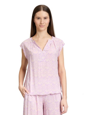CARTOON Casual-Bluse mit Muster in Weiß/Violett