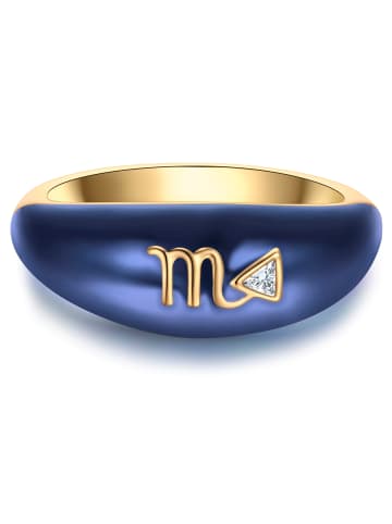 Glanzstücke München Ring Sternzeichen Skorpion aus Sterling Silber mit Zirkonia in gelbgold