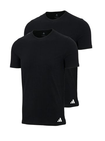 Adidas Sportswear Unterhemd / Shirt Kurzarm Active Flex Cotton in Schwarz