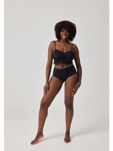 SNOCKS High Waist Hipster Panties mit Spitze in Schwarz
