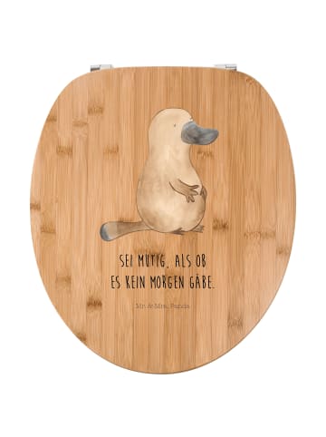 Mr. & Mrs. Panda Toilettensitz Schnabeltier Mut mit Spruch in Braun