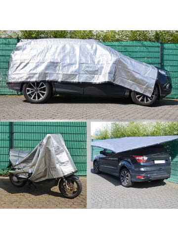 AMANKA Schattennetz Sonnensegel Alu 2x2m silber