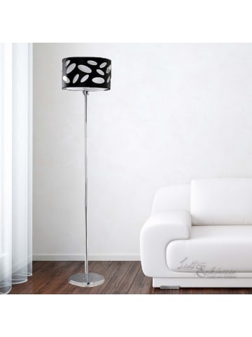 Licht-Erlebnisse Stehlampe (B)35 x (L)35 x (H)160 cm in Chrom Weiß Schwarz