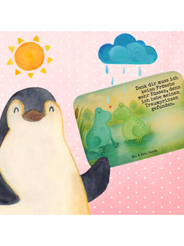 Mr. & Mrs. Panda Badematte Frosch Liebe Design mit Spruch in Weiß