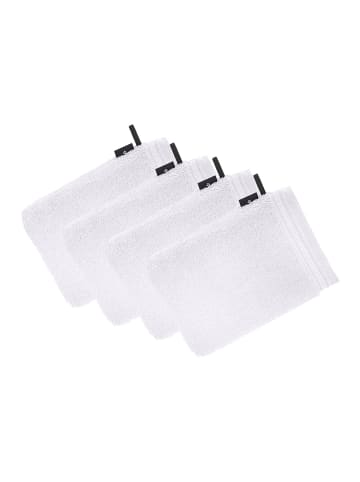 Vossen 4er Pack Waschhandschuh in weiss