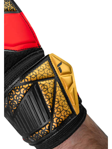 Reusch Torwarthandschuhe Attrakt Solid in 7075 blck/gold/firy red