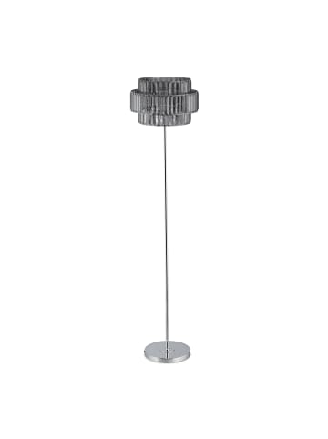 relaxdays Stehlampe Grau/ Silber - (H)150 x Ø 34 cm