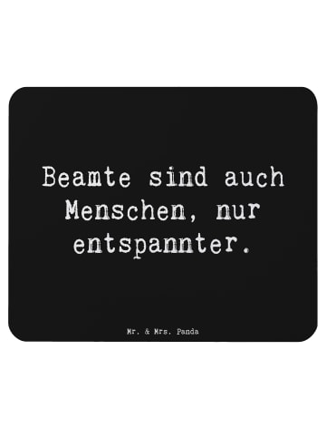 Mr. & Mrs. Panda Mousepad Spruch Beamtin Entspannt mit Spruch in Schwarz