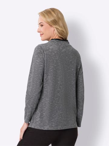 Sieh an! Tunikashirt in anthrazit-ecru-meliert
