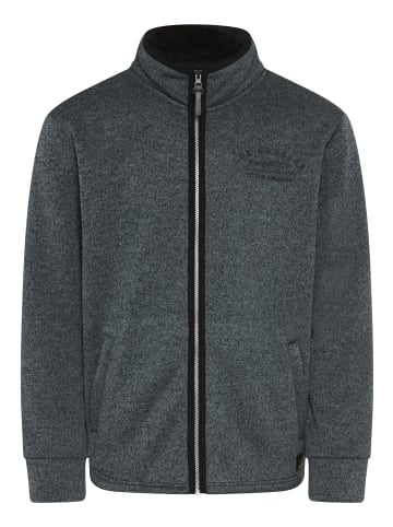Kangaroos Strickfleecejacke in Anthrazit melange schwarz