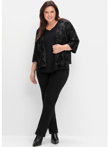 sheego Blusenjacke in schwarz