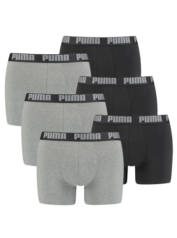 Puma Boxershorts PUMA BASIC BOXER 2P in 691 - dark grey melange / black