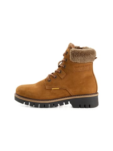 Camel Active Lederschuh mit Seitenzipper in Orange