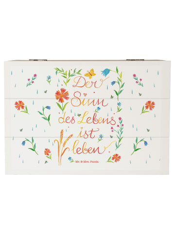 Mr. & Mrs. Panda Aufbewahrungsbox Sinn des Lebens mit Spruch in Bunt