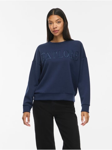 Vila Langärmeliges Sweatshirt in Navy Blazer1