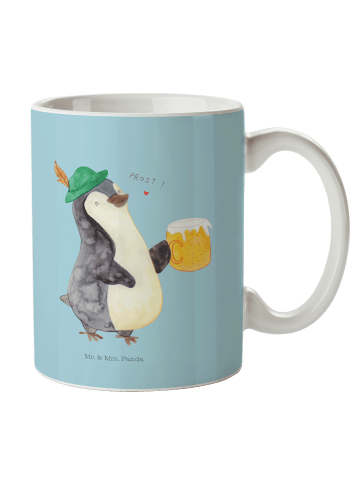 Mr. & Mrs. Panda Tasse Pinguin Bier ohne Spruch in Eisblau