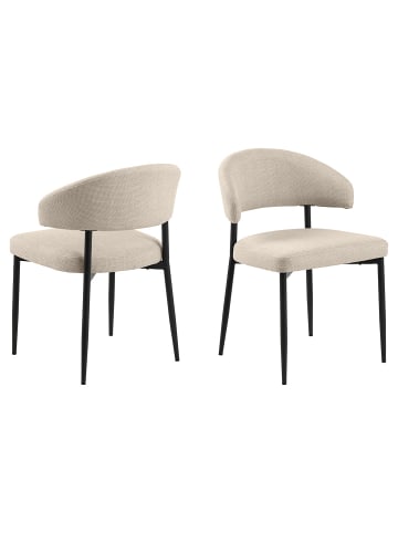 ebuy24 Esszimmerstuhl Edina  Beige 2er Set