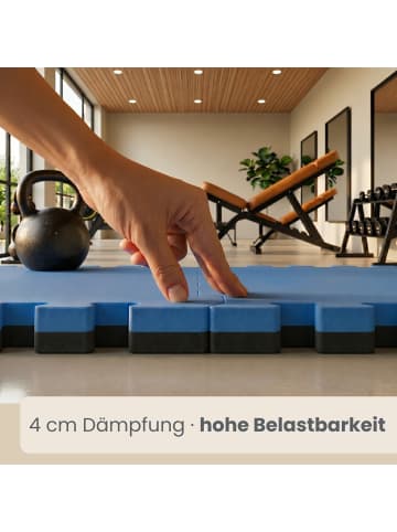 eyepower 4cm dicke Kampfsportmatte 90x90cm - EVA Puzzlematte für Judo Karate MMA Sport