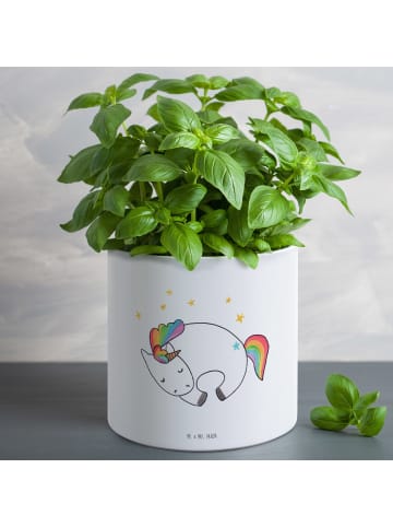 Mr. & Mrs. Panda Keramiktopf Einhorn Nacht ohne Spruch in Weiß