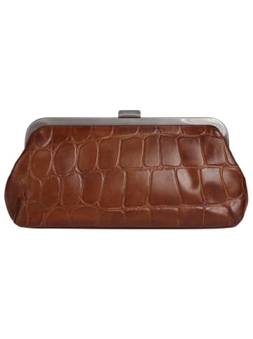 SPIKES & SPARROW Abendtasche echt Leder in cognac