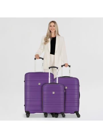 Check.In Paradise 4 Rollen Kofferset 3-teilig in aubergine