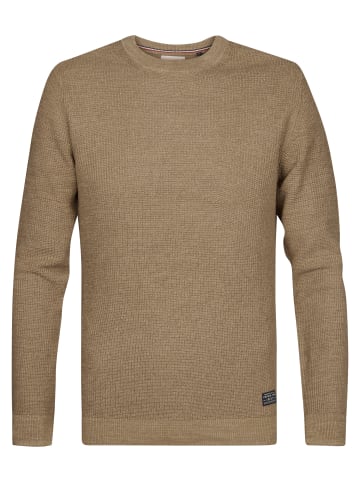 Petrol Industries Strukturstrickpullover aus Baumwolle ironstone in Orange
