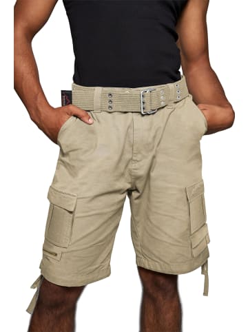 Normani Outdoor Sports Sommer-Shorts „Atacama“ mit Gürtel „Wadi“ in Khaki