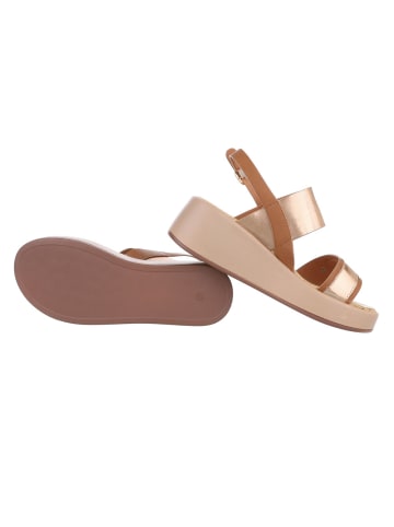 Ital-Design Sandale & Sandalette in Camel und Gold