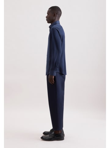 Seidensticker Jerseyhemd Shaped in Dunkelblau