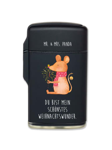 Mr. & Mrs. Panda Feuerzeug Maus Weihnachten mit Spruch in Schwarz