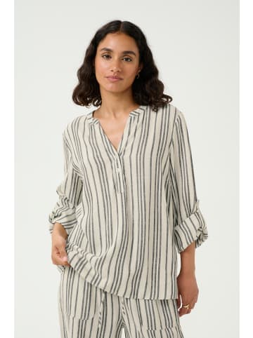 Kaffe Langarm-Bluse KAmilia Regular fit in Moonstruck / Black Stripe